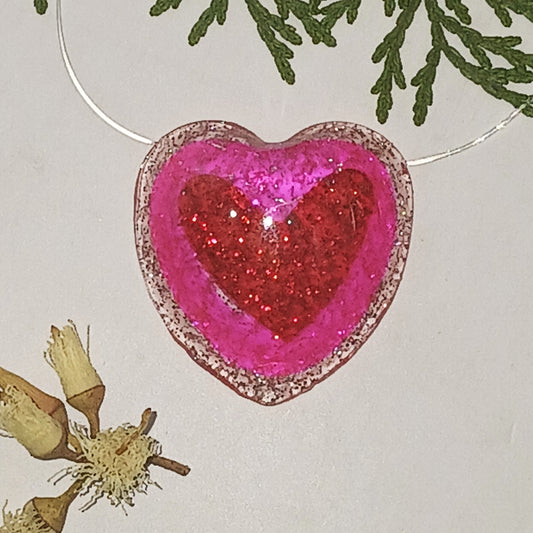 The Glow of Love - Handmade Resin Pendant Necklace - For your Love