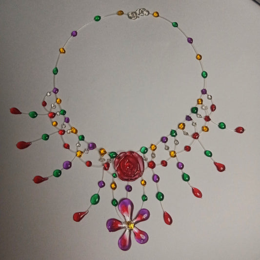 Rainbow Dews Kaleidoscope Illusion Necklace