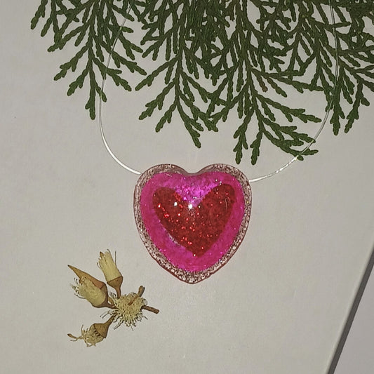 The Glow of Love - Handmade Resin Pendant Necklace - For your Love